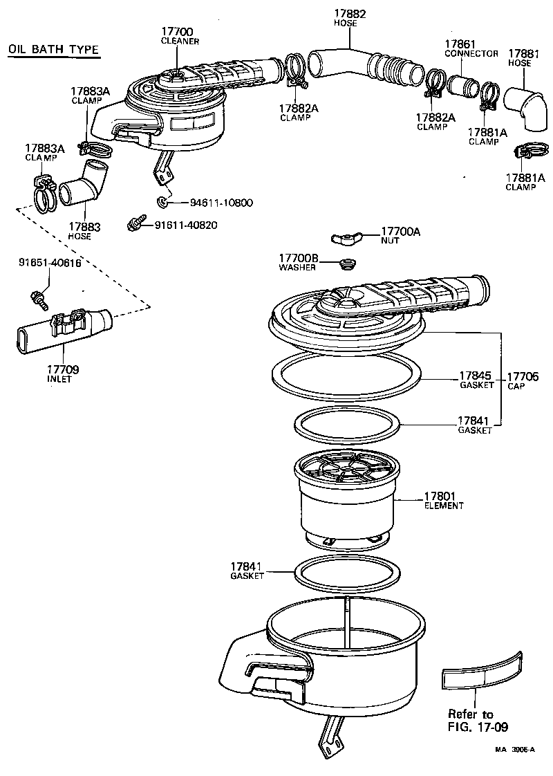 Exploded illustration MA3905A