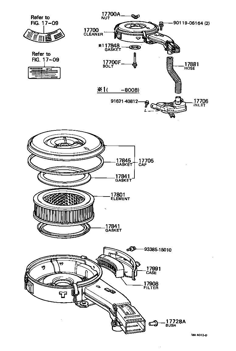 Exploded illustration MA4013D