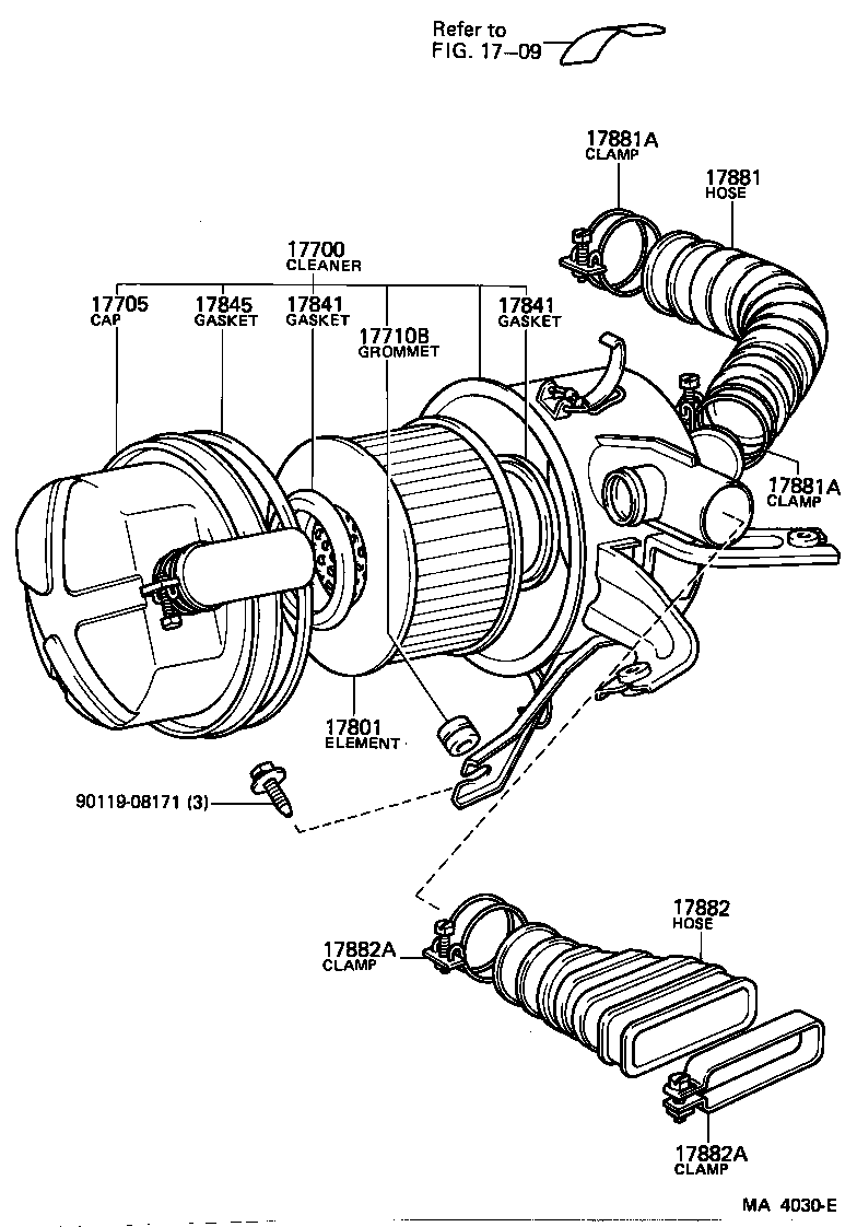Exploded illustration MA4030E