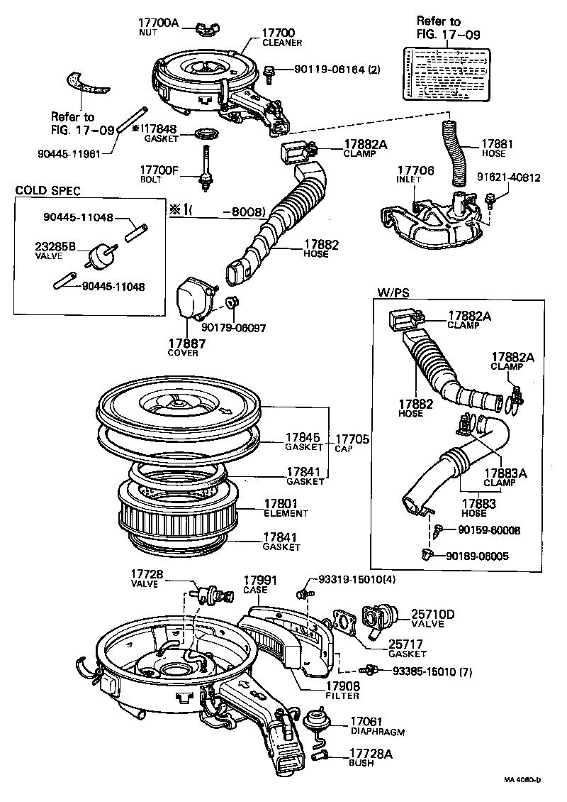 Exploded illustration MA4080D