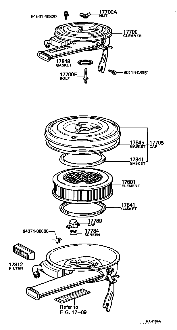 Exploded illustration MA4150A