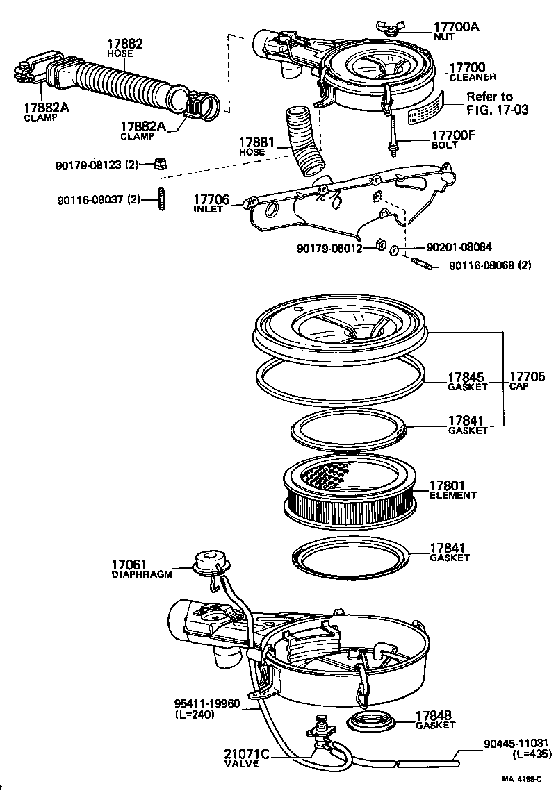 Exploded illustration MA4199C