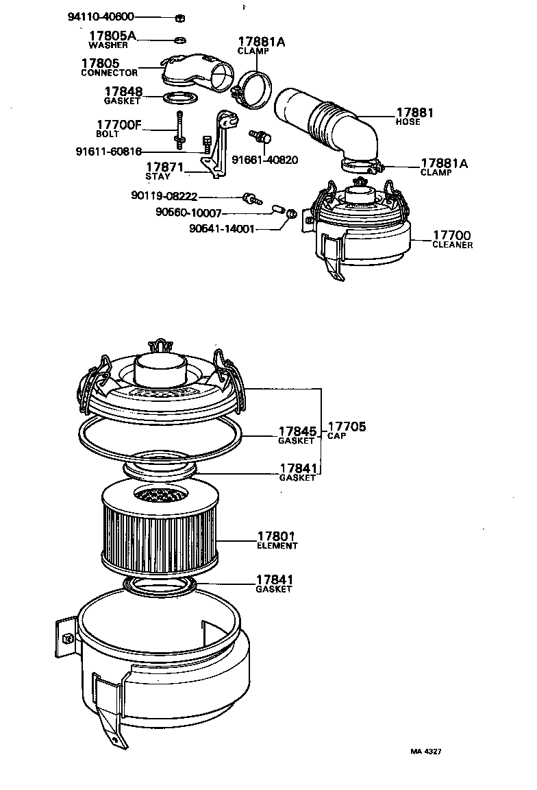 Exploded illustration MA4327