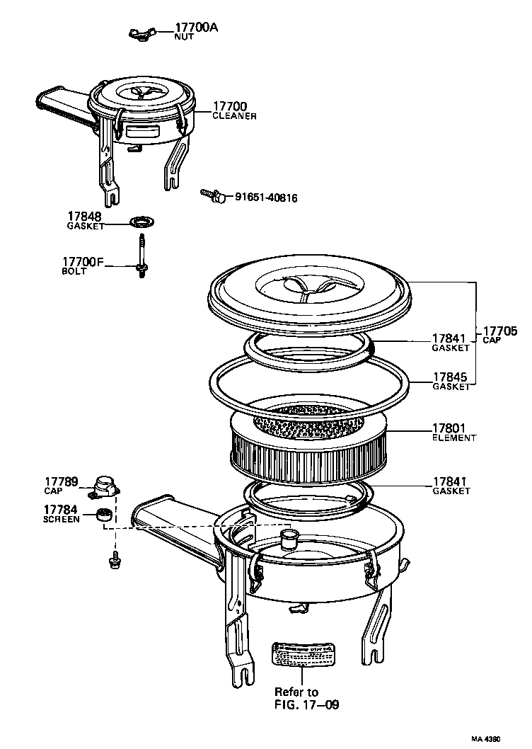 Exploded illustration MA4380