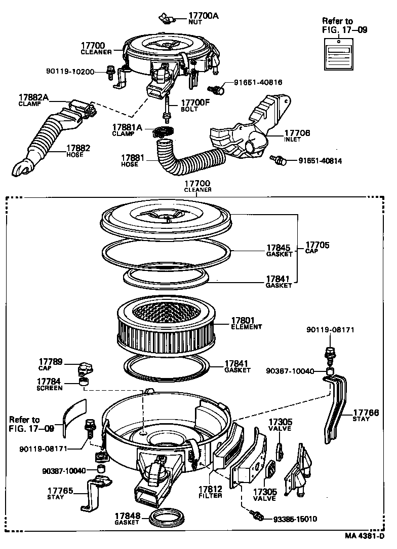Exploded illustration MA4381D