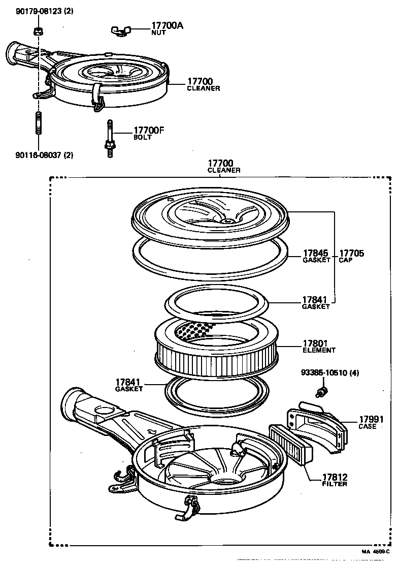 Exploded illustration MA4509C
