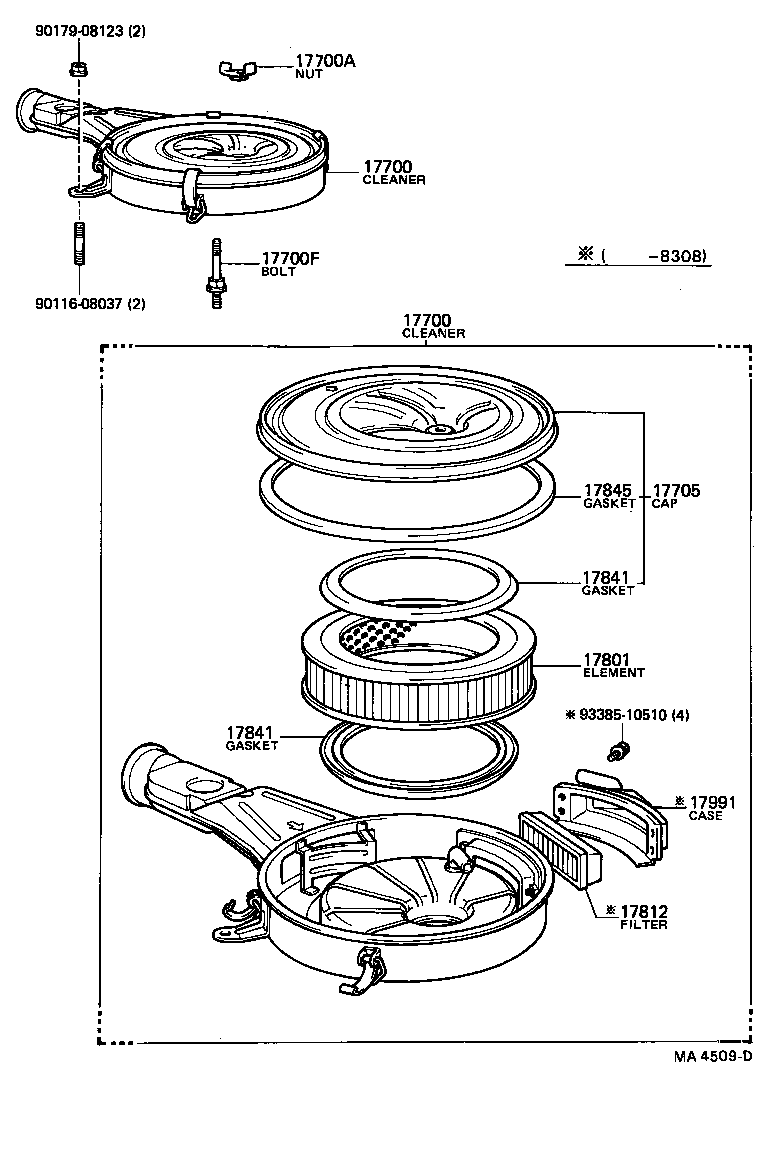 Exploded illustration MA4509D