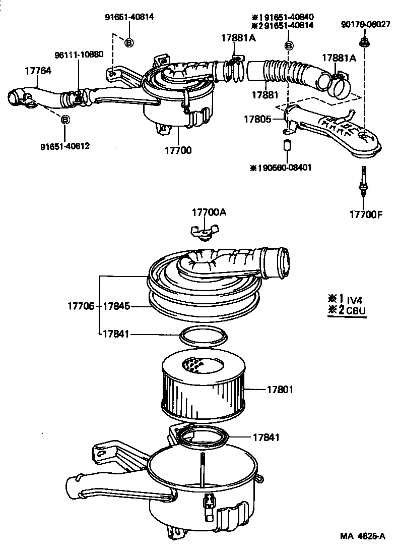 Exploded illustration MA4825A