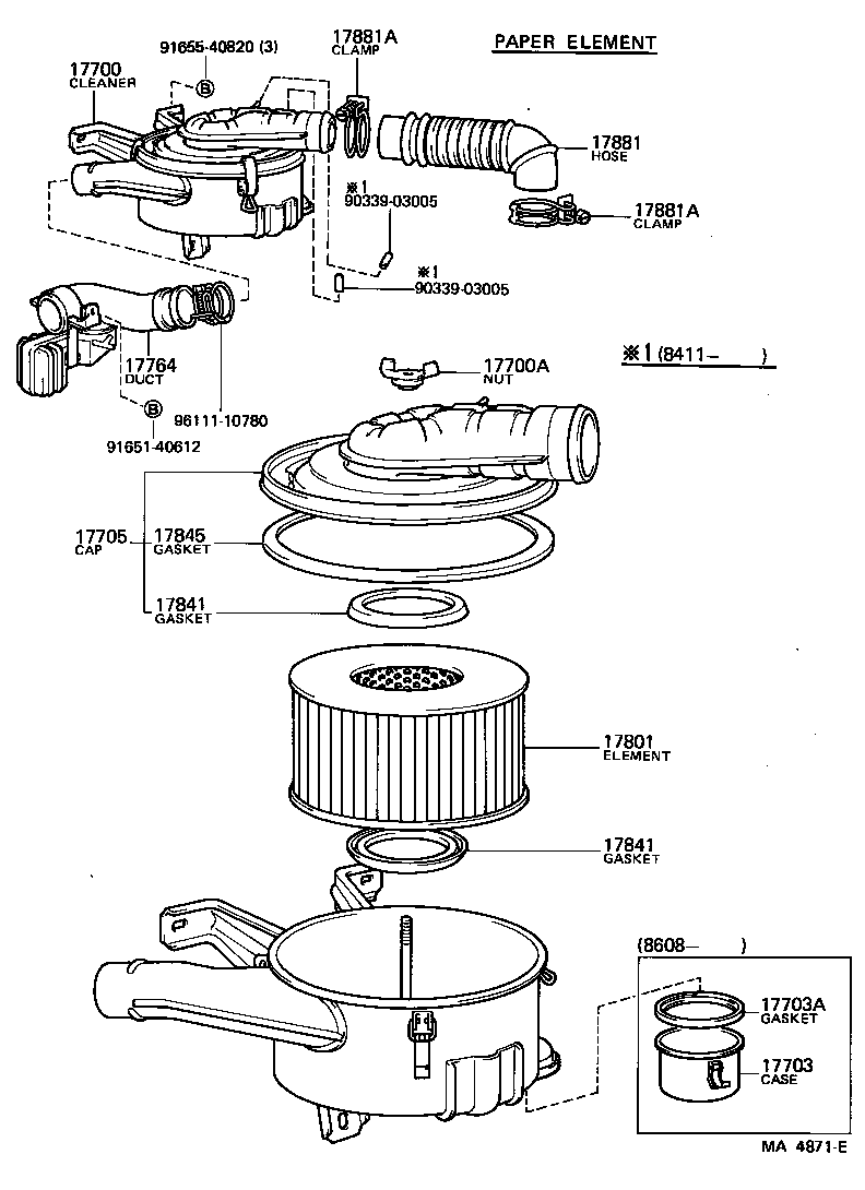 Exploded illustration MA4871E