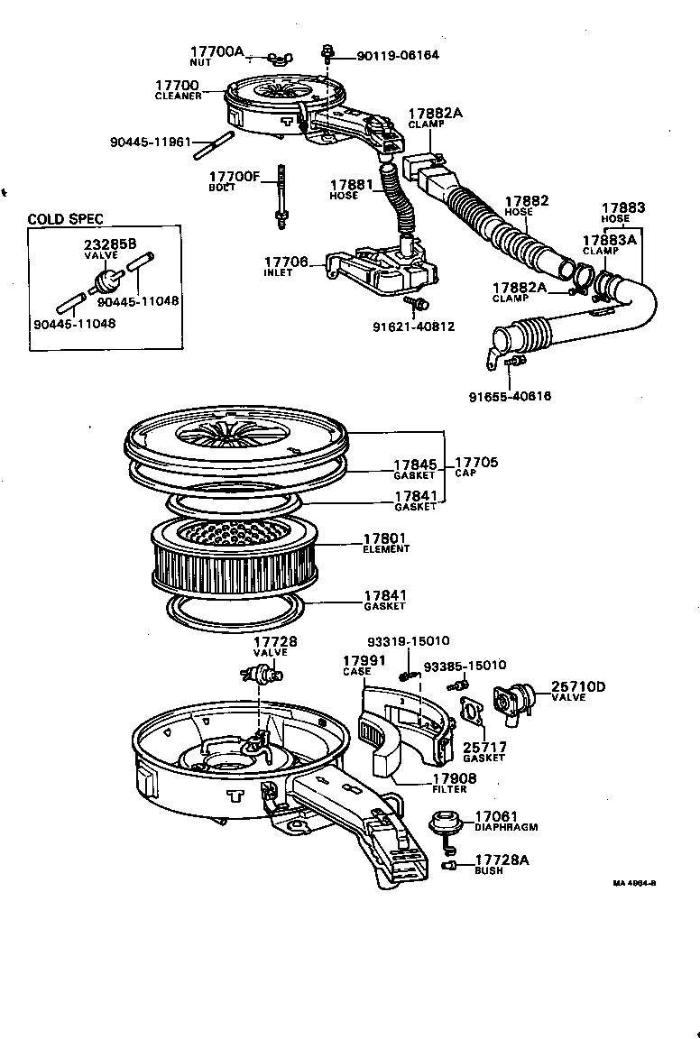 Exploded illustration MA4964B