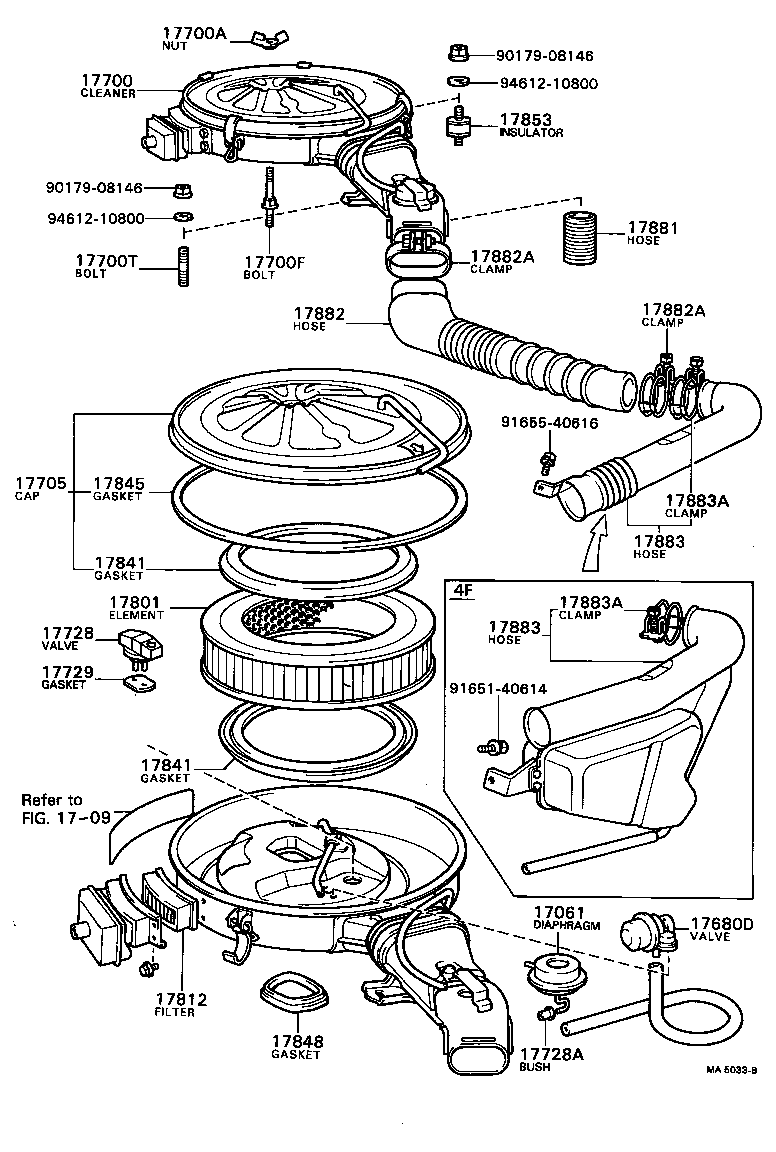 Exploded illustration MA5033B