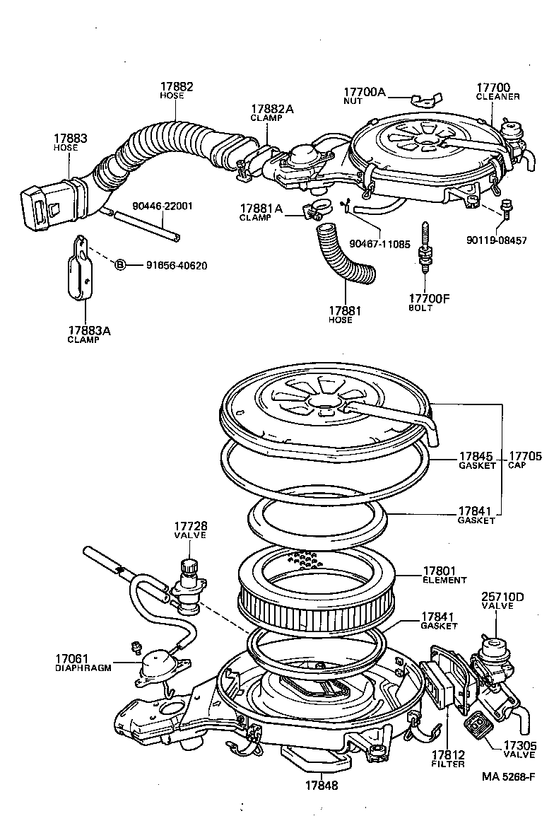 Exploded illustration MA5268F