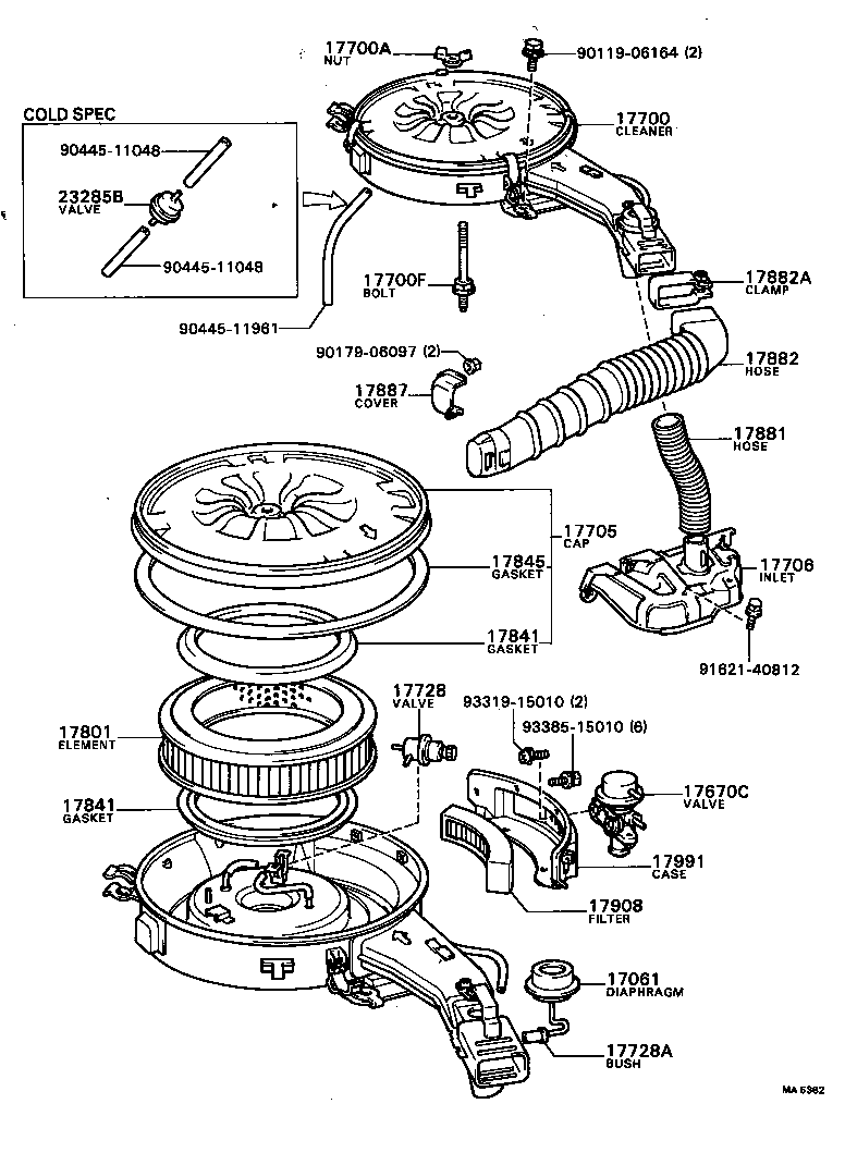 Exploded illustration MA5362