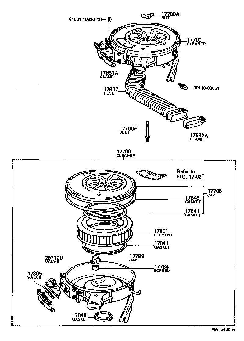 Exploded illustration MA5426A