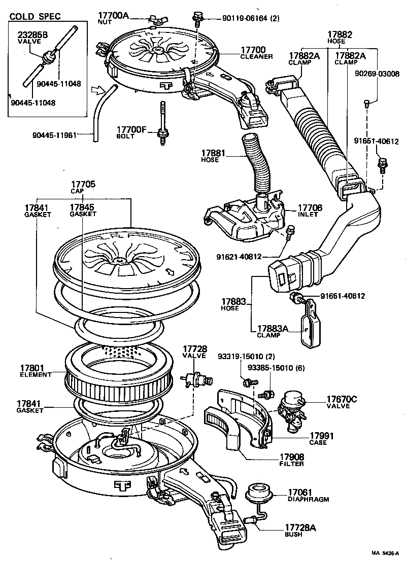 Exploded illustration MA5436A