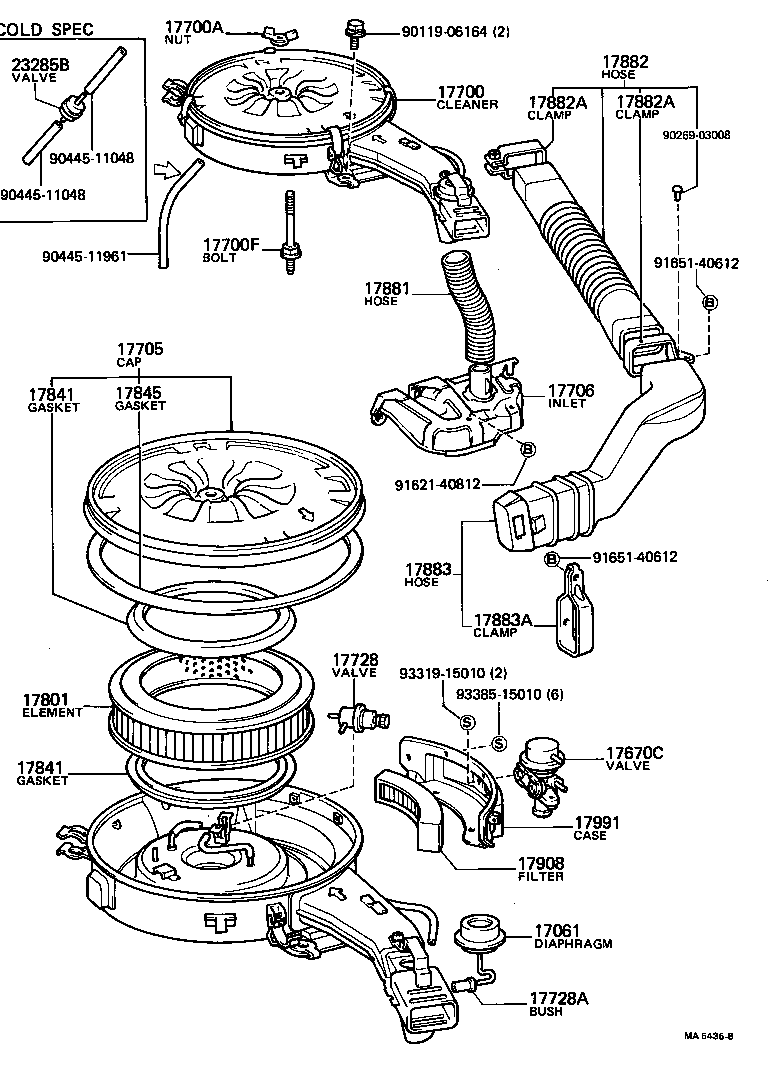 Exploded illustration MA5436B