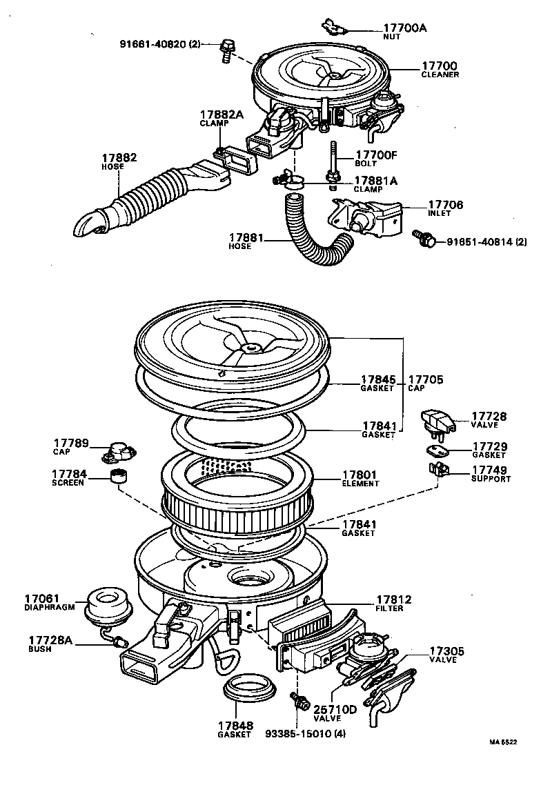Exploded illustration MA5522