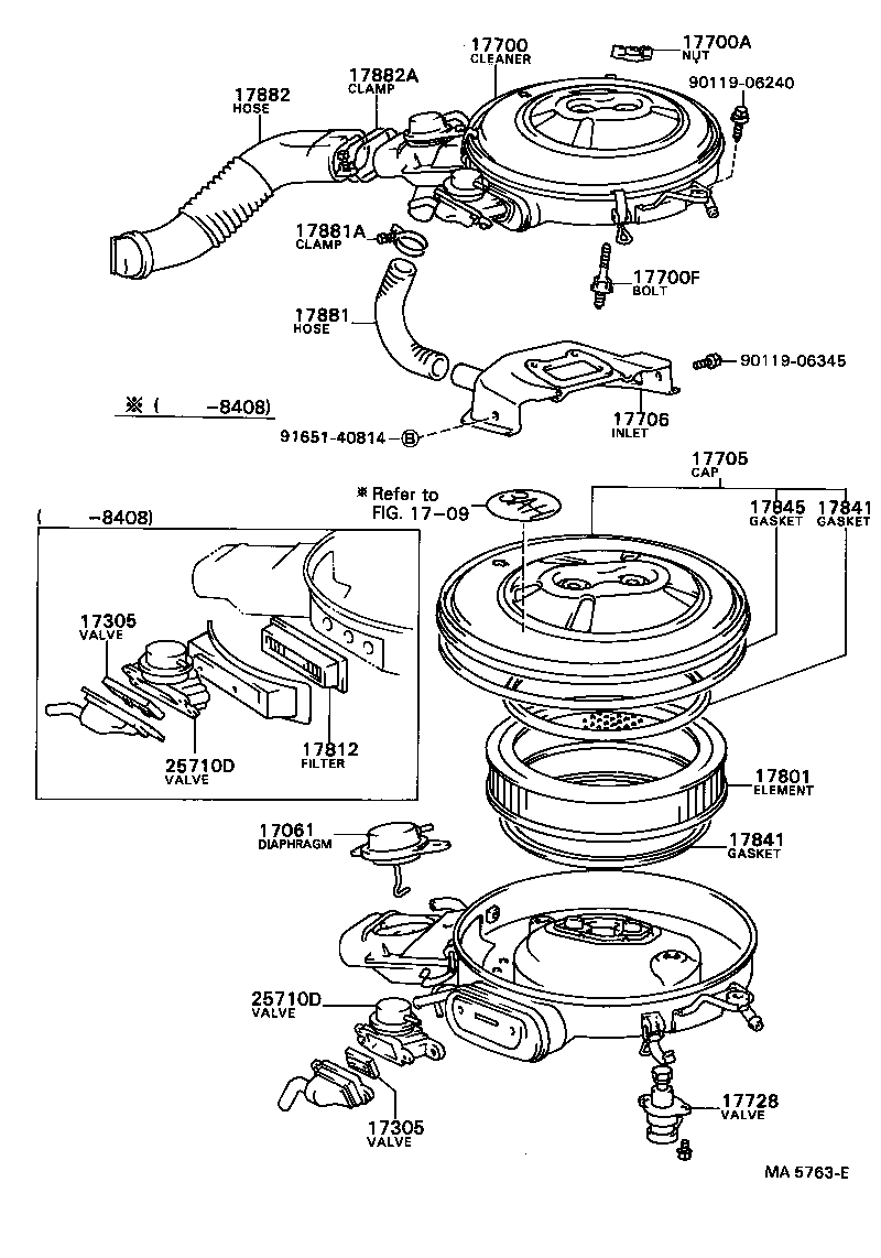 Exploded illustration MA5763E