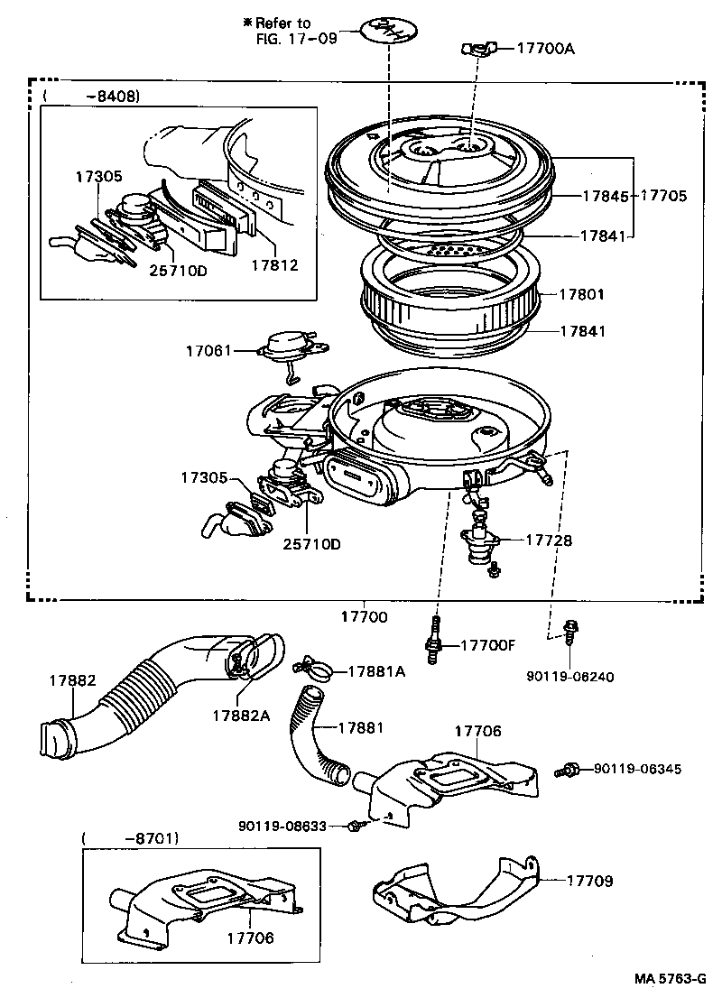 Exploded illustration MA5763G