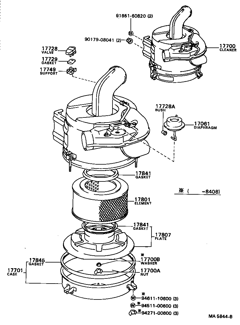 Exploded illustration MA5844B