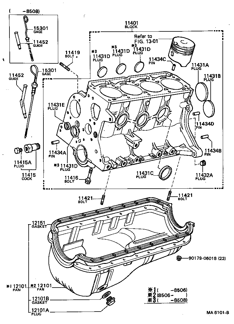 Exploded illustration MA6101B