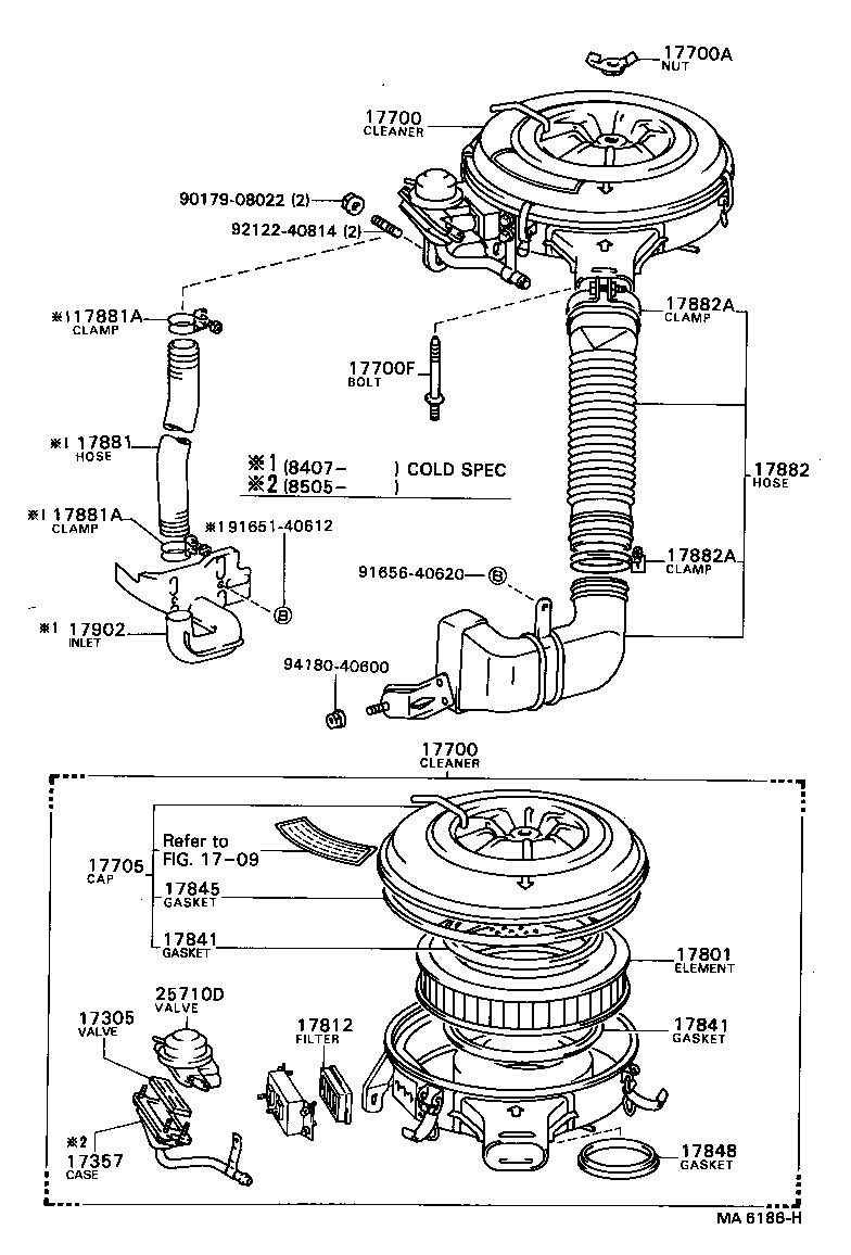 Exploded illustration MA6186H