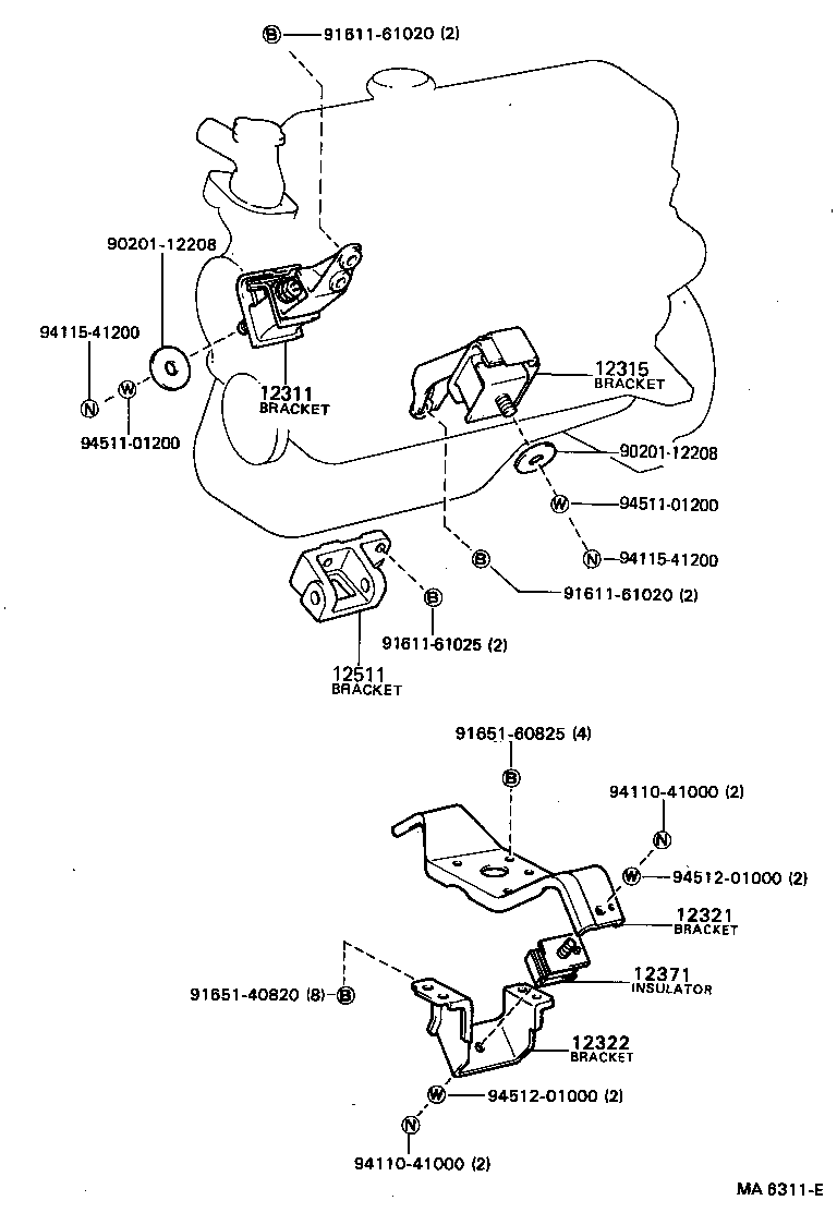 Exploded illustration MA6311E