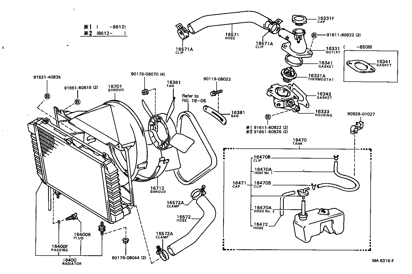 Exploded illustration MA6316F