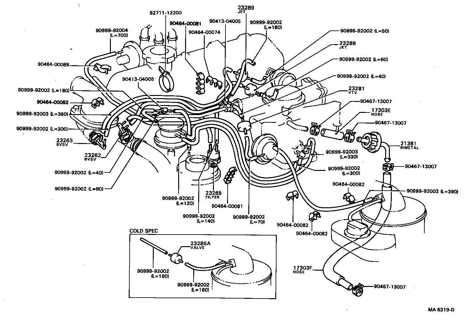 Exploded illustration MA6319D