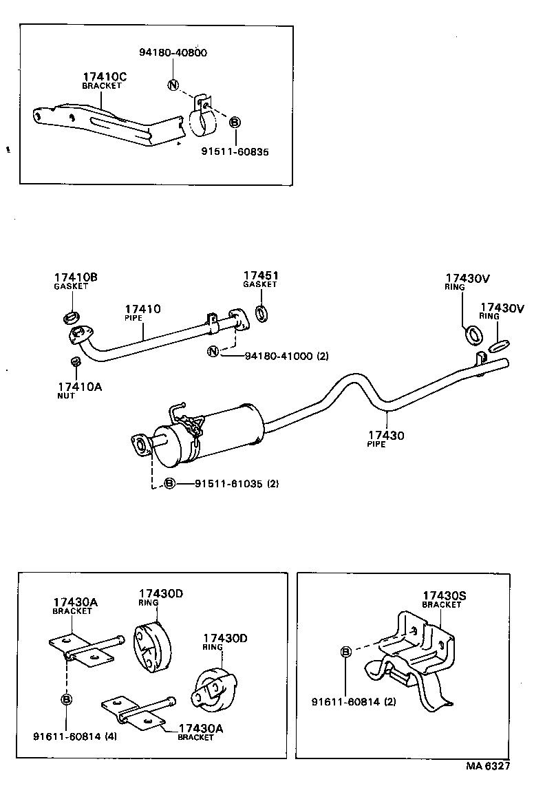 Exploded illustration MA6327