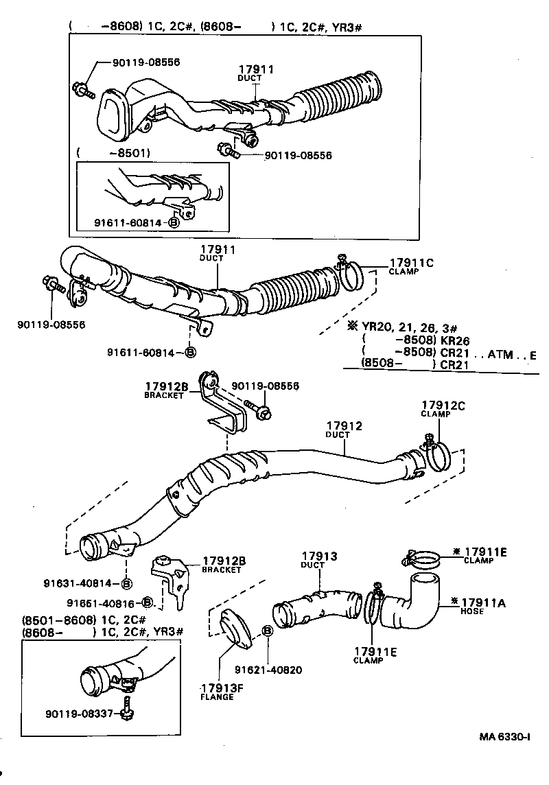 Exploded illustration MA6330I