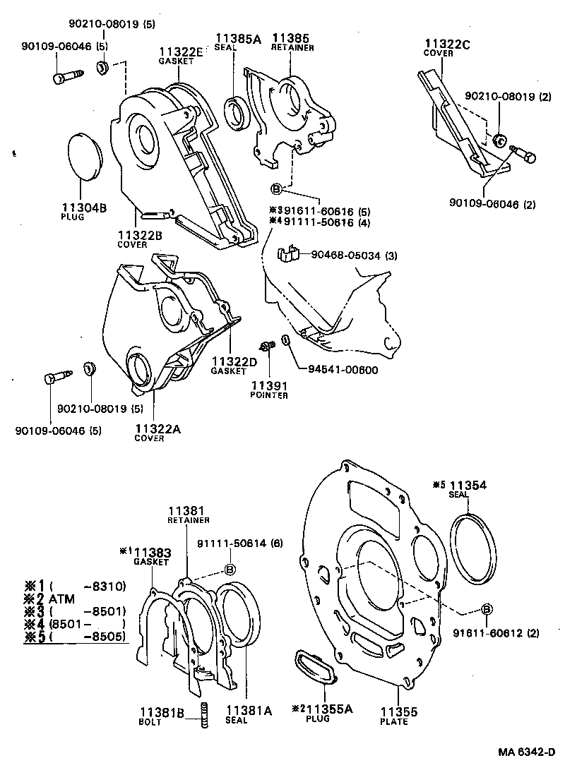 Exploded illustration MA6342D
