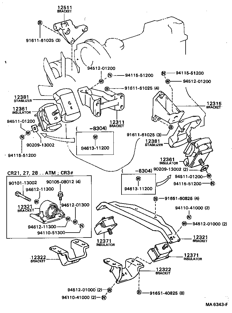 Exploded illustration MA6343F