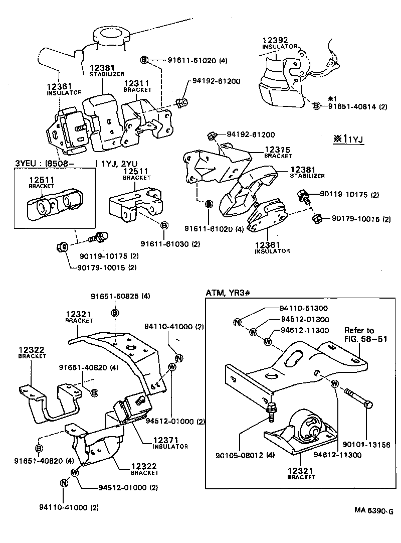Exploded illustration MA6390G