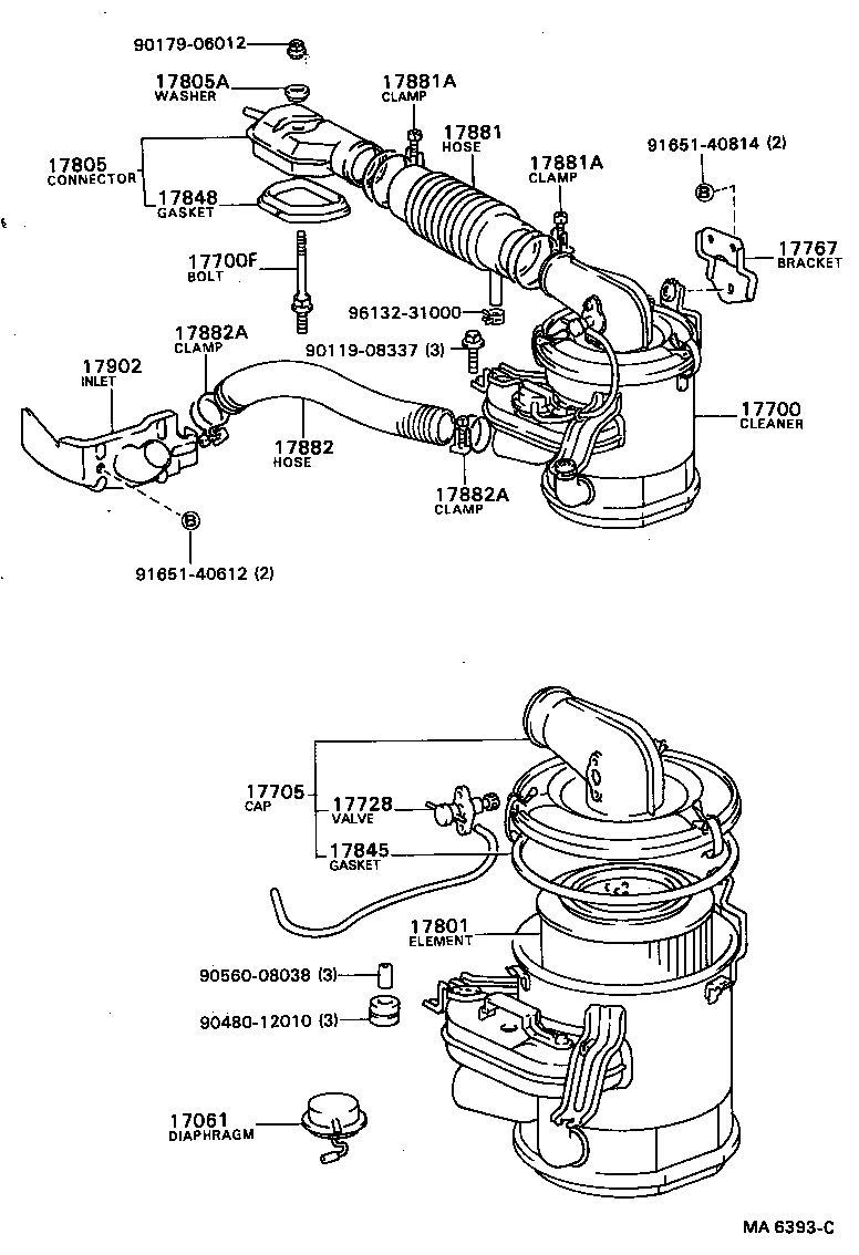 Exploded illustration MA6393C
