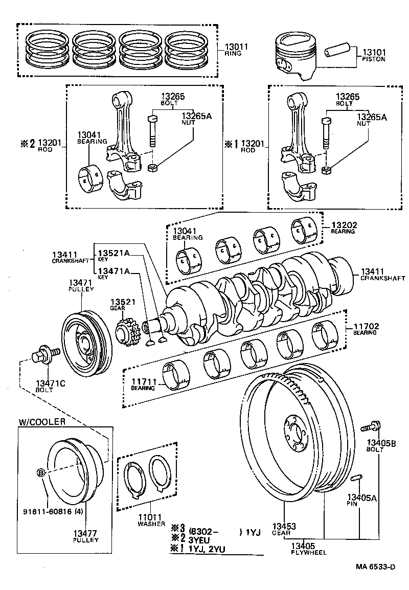 Exploded illustration MA6533D