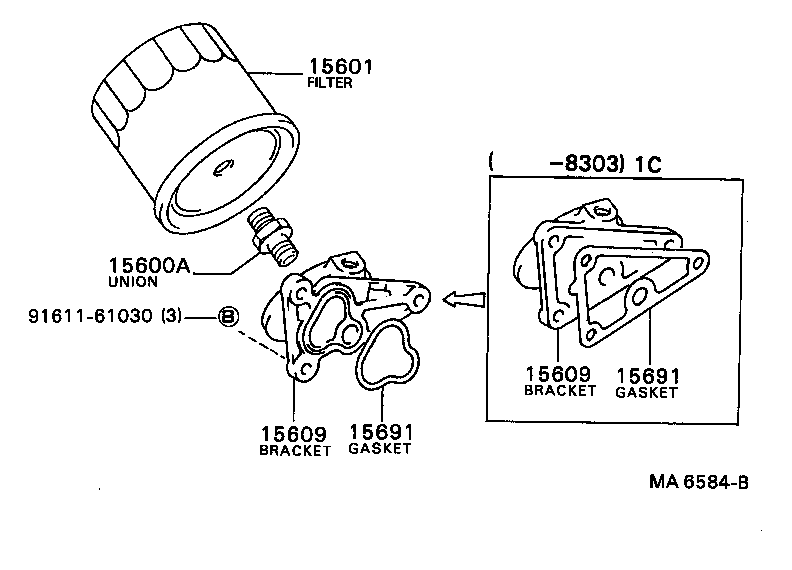 Exploded illustration MA6584B