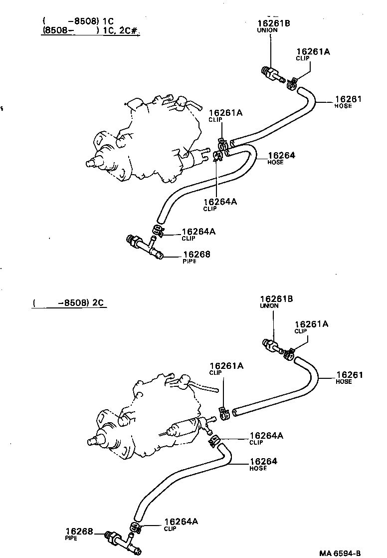 Exploded illustration MA6594B