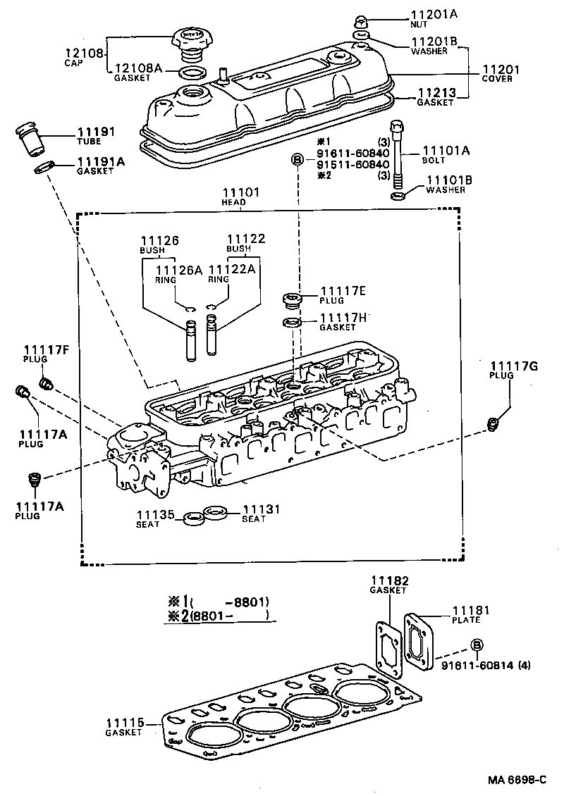 Exploded illustration MA6698C