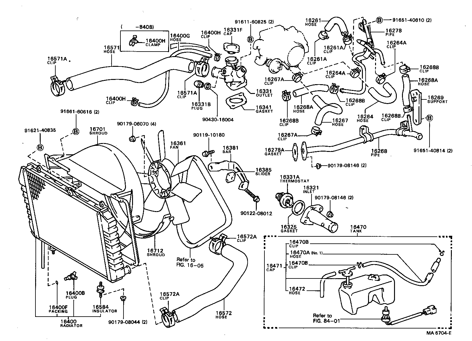 Exploded illustration MA6704E