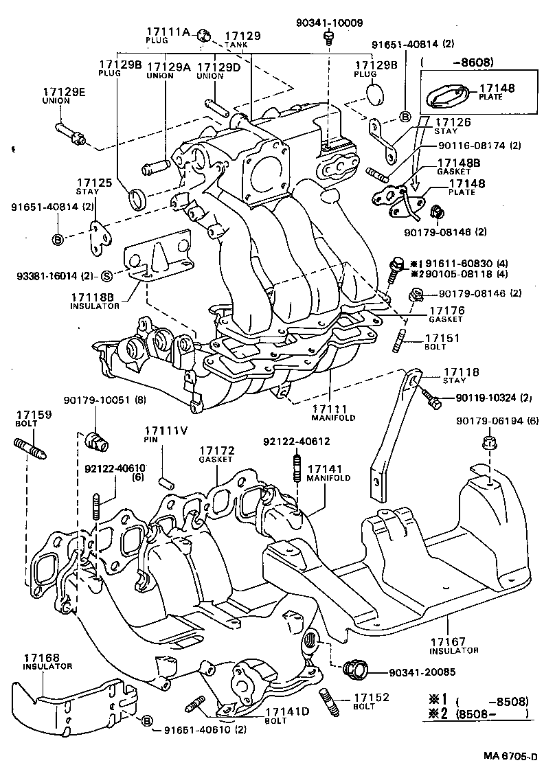 Exploded illustration MA6705D