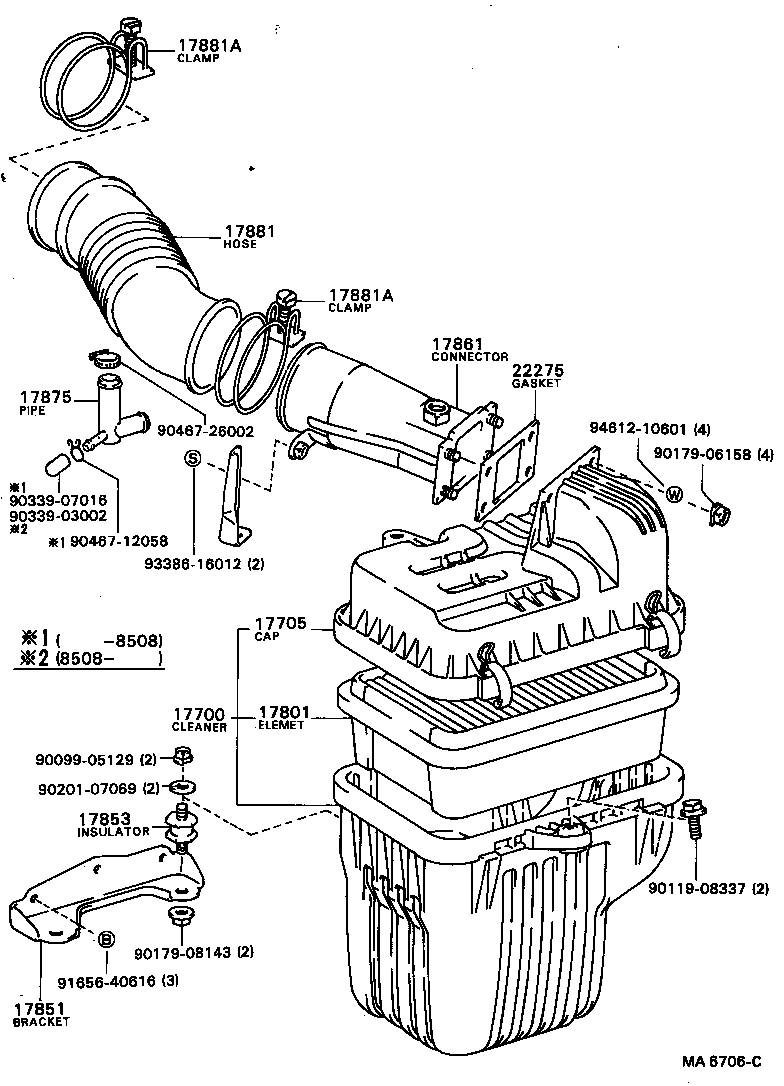 Exploded illustration MA6706C