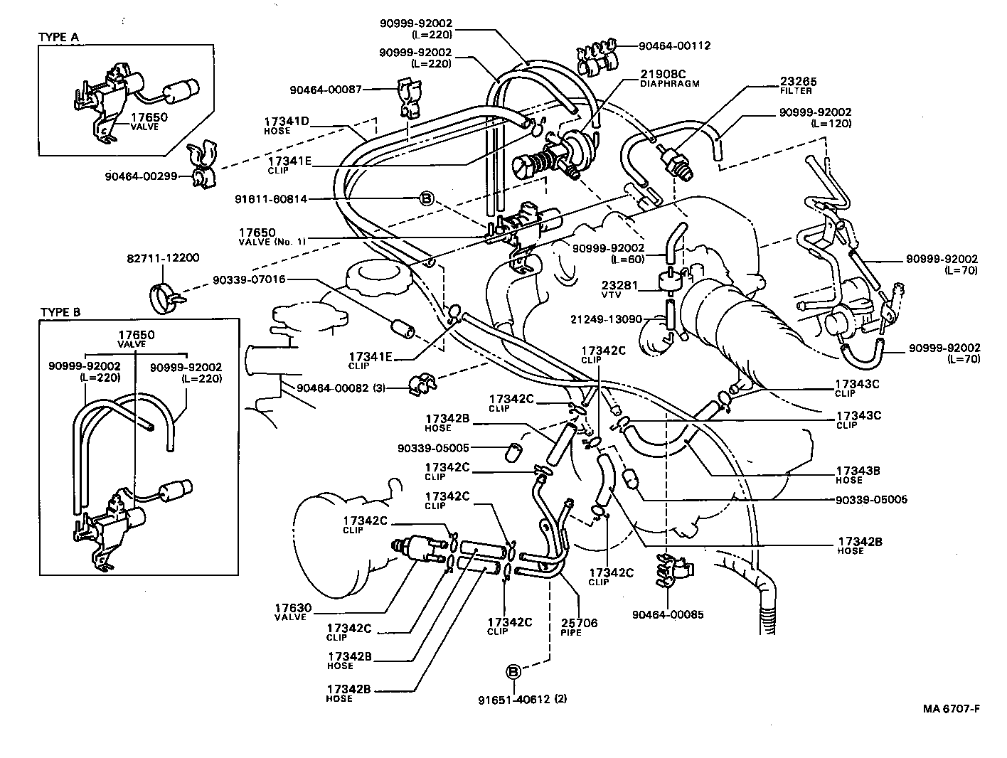 Exploded illustration MA6707F