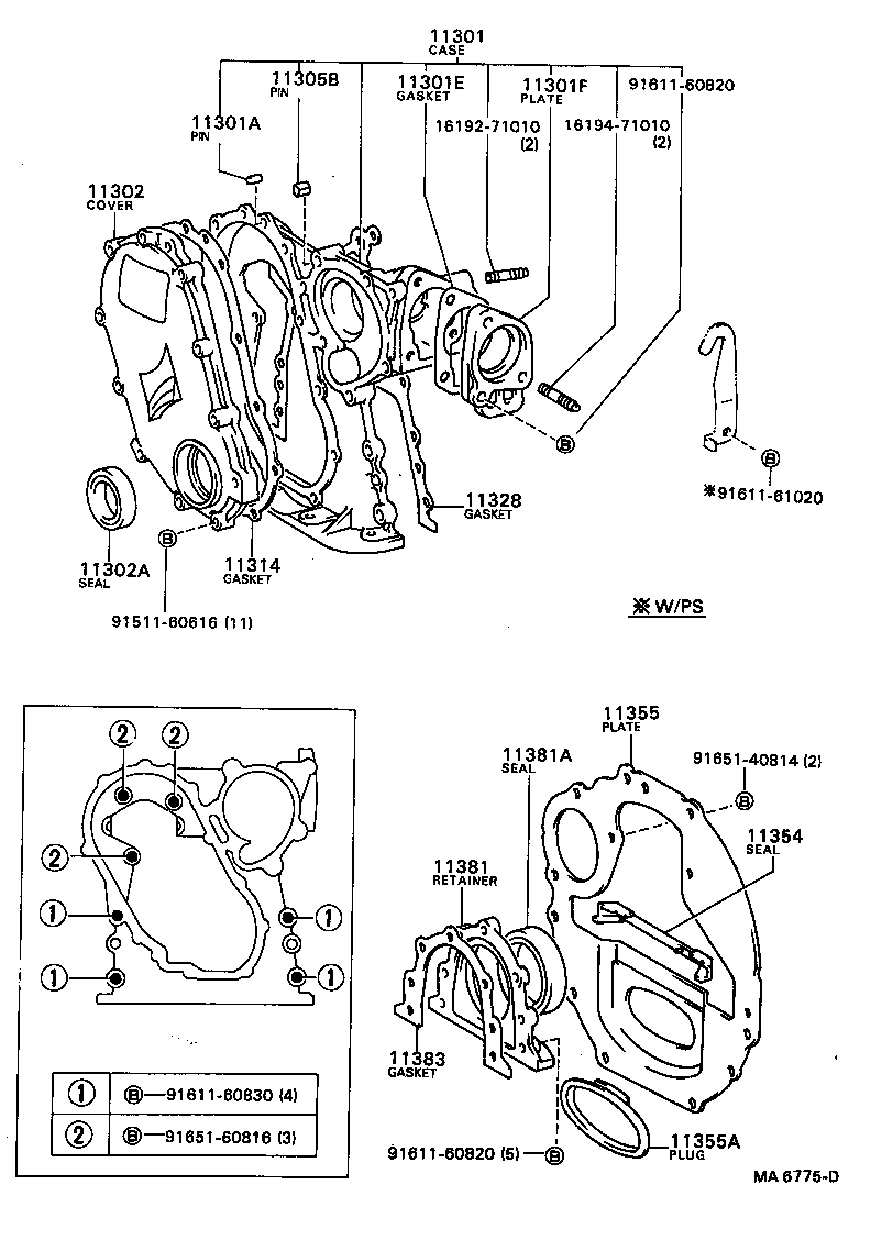 Exploded illustration MA6775D