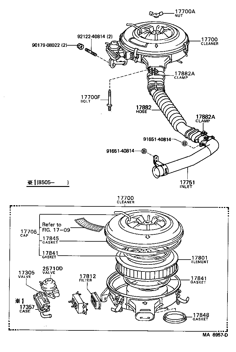 Exploded illustration MA6957D