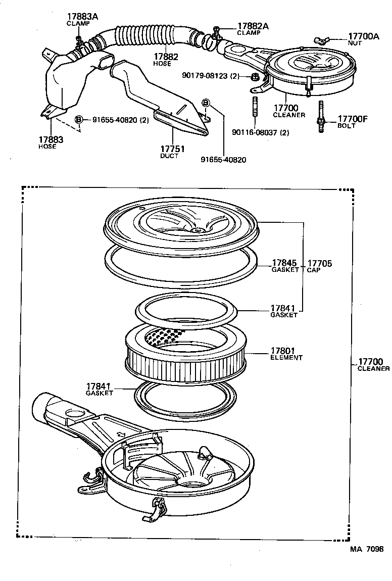 Exploded illustration MA7098