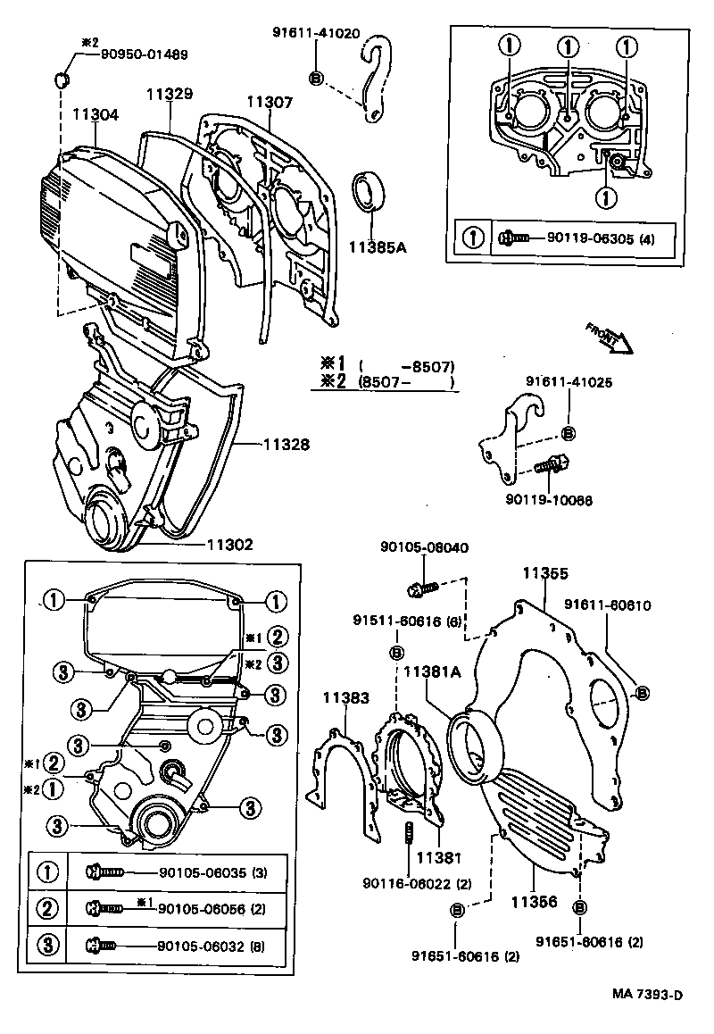 Exploded illustration MA7393D