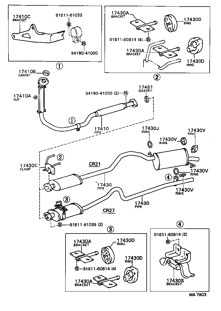 Exploded illustration MA7603