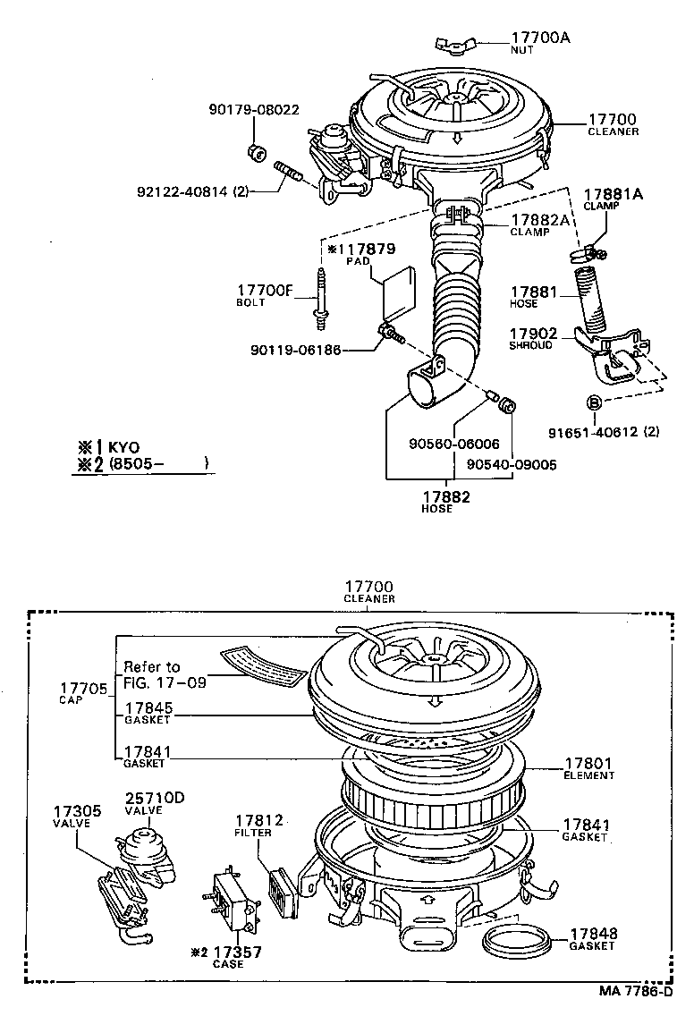 Exploded illustration MA7786D