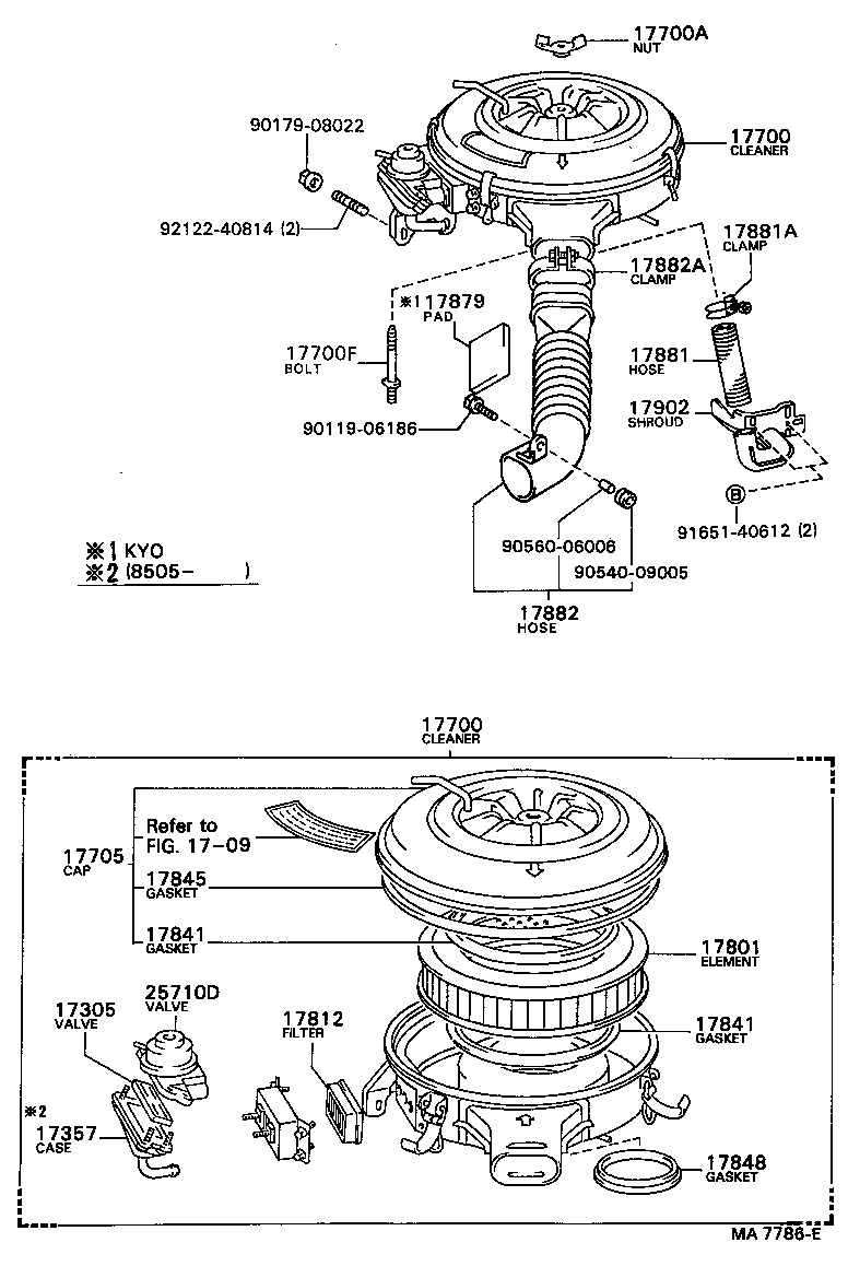 Exploded illustration MA7786E